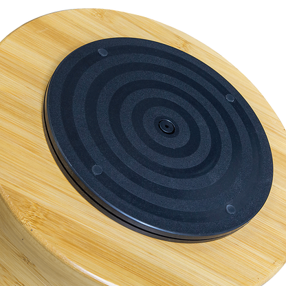 2-Tier Bamboo Lazy Susan Turntable Organizer for Kitchen Counter Cabinet